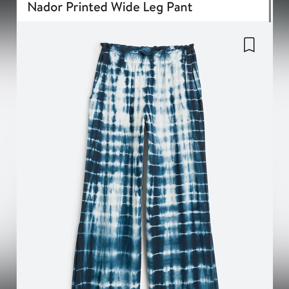 Tie-dye wide leg pants with pockets